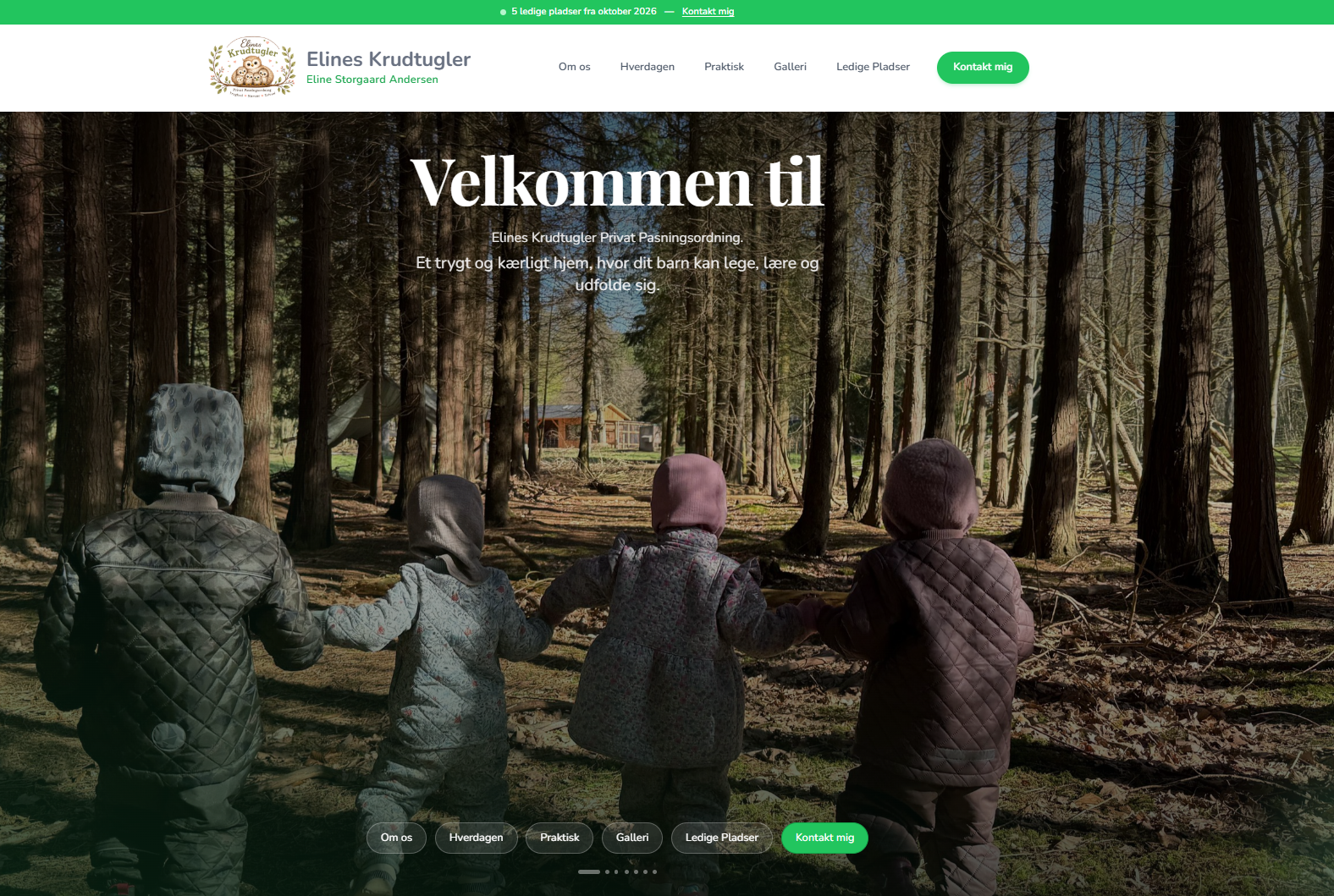 Childcare website hero