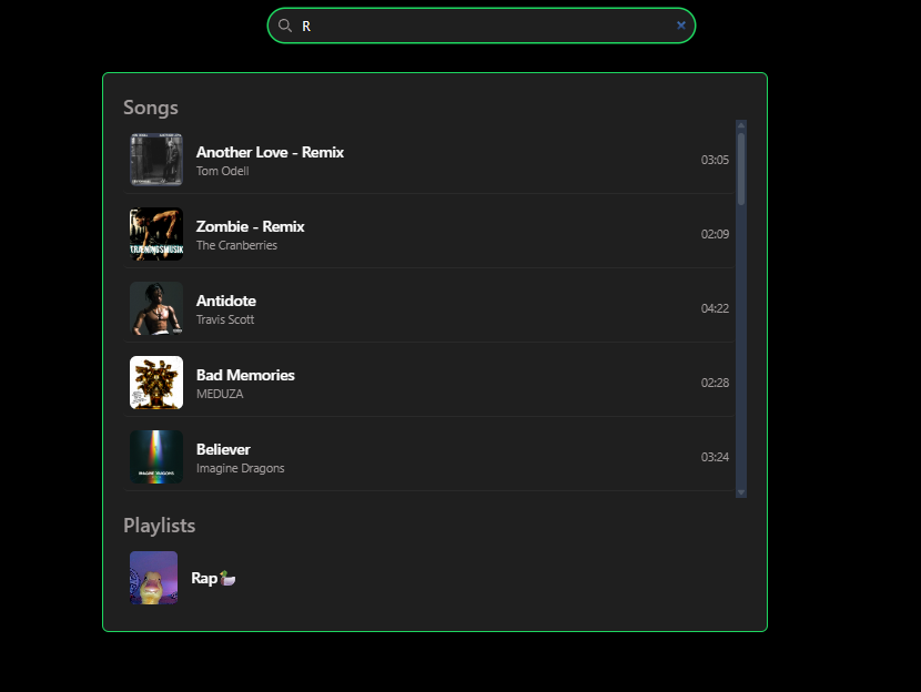 Music library overview