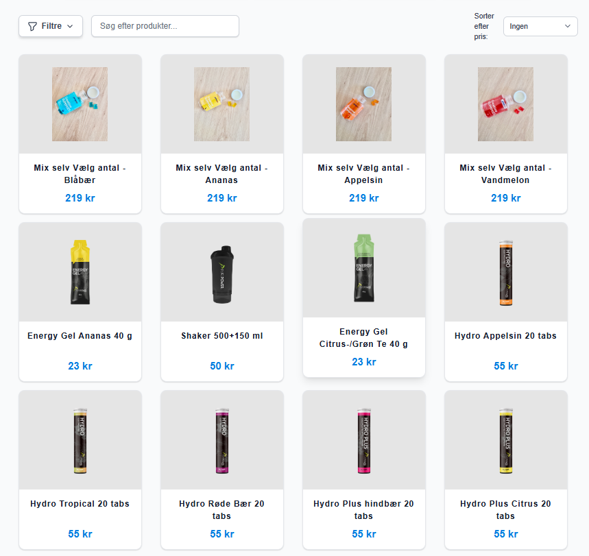 Product detail page with comparison