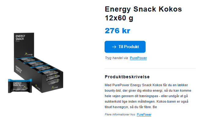 Product listing page with filters